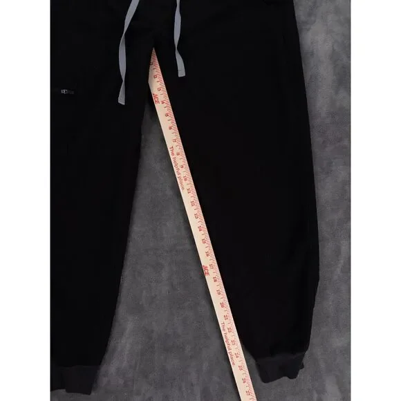 FIGS Black Scrubs Set Zamora Jogger Pants L Petite + Catarina Top L - Picture 12 of 15